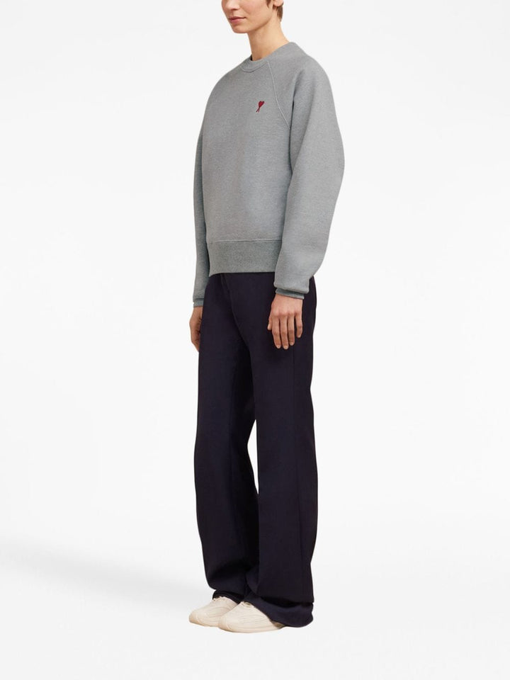 AMI Paris - Sweat gris Ami De Coeur - Lothaire