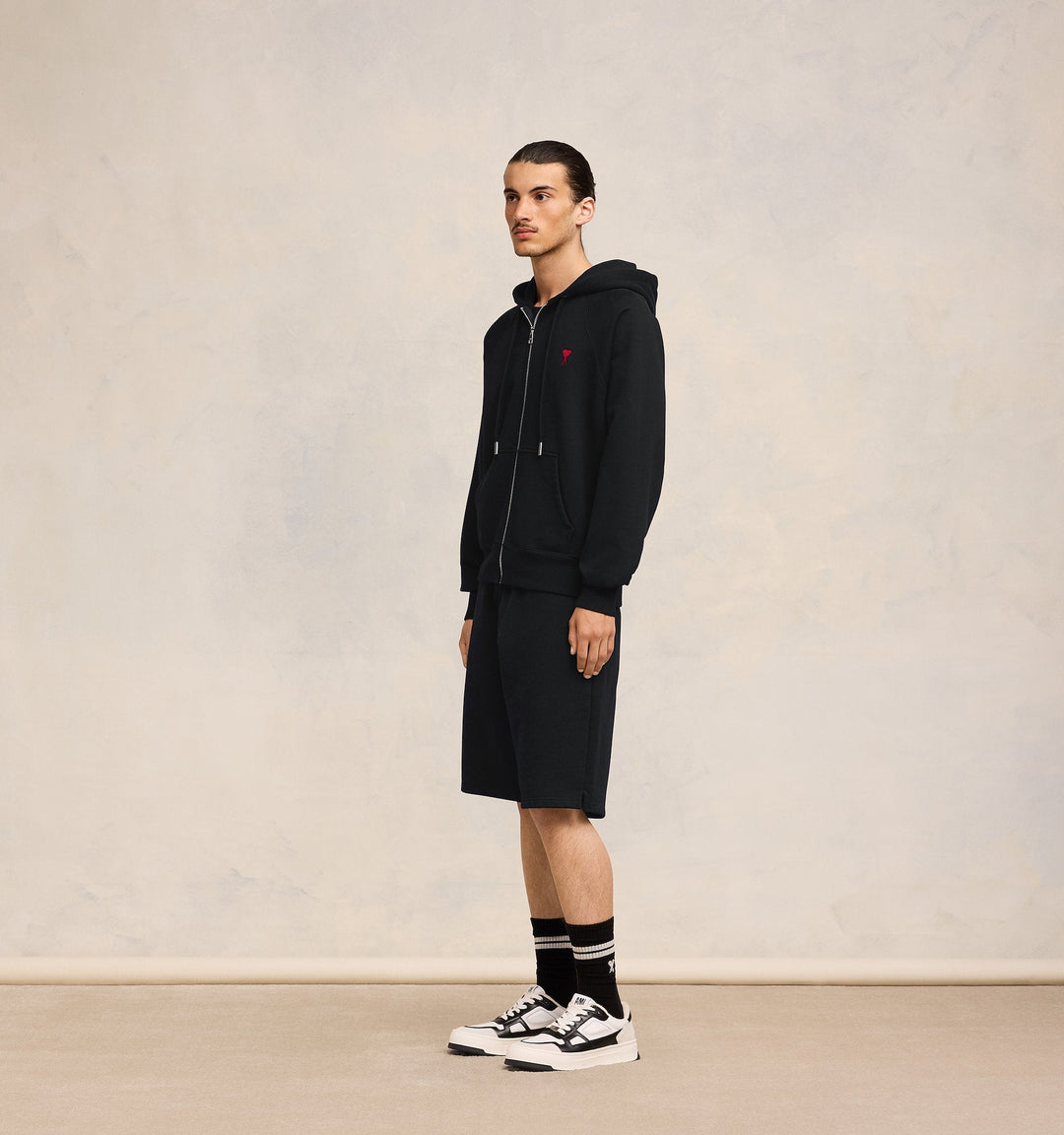AMI Paris - Sweat zippé à capuche Ami de Coeur - Lothaire