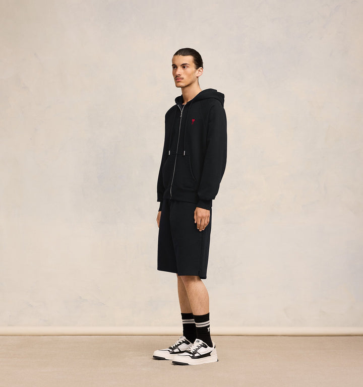 AMI Paris - Sweat zippé à capuche Ami de Coeur - Lothaire