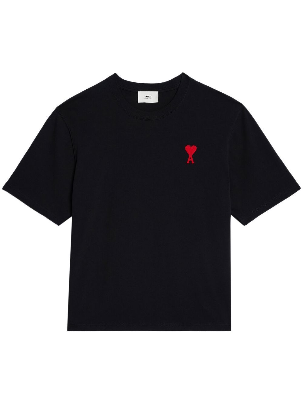 AMI Paris - T-Shirt Black Ami De Coeur - Lothaire