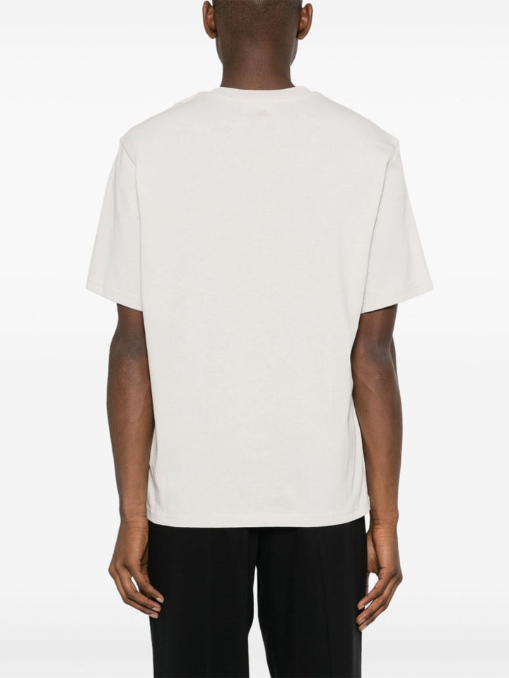 AMI Paris - T-shirt crème en coton à logo - Lothaire