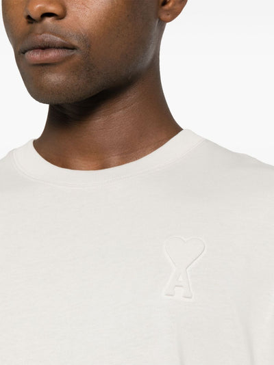 AMI Paris - T-shirt crème en coton à logo - Lothaire