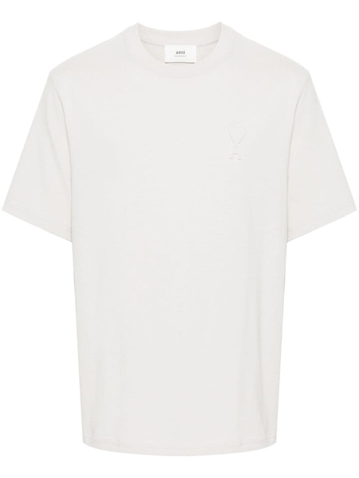 AMI Paris - T-shirt crème en coton à logo - Lothaire