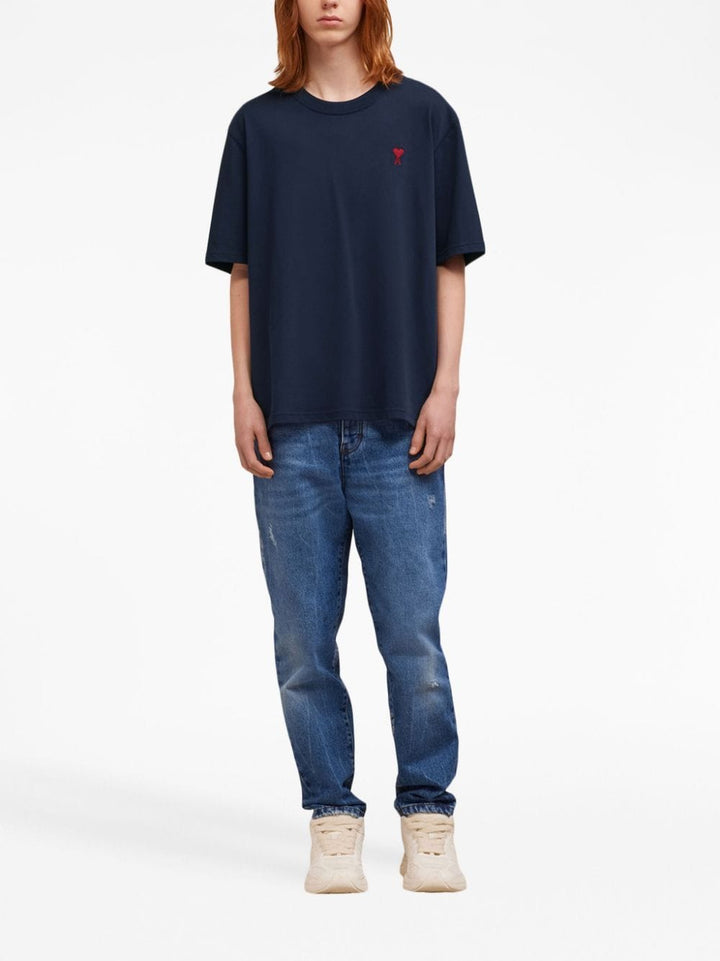 AMI Paris - T-Shirt Marine Ami De Coeur - Lothaire