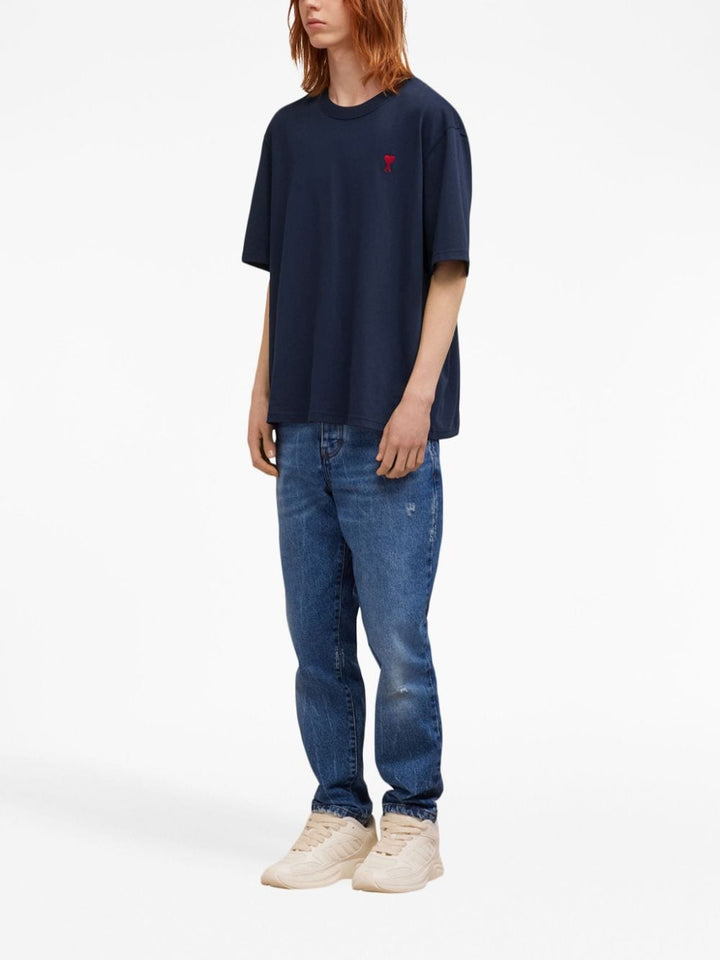 AMI Paris - T-Shirt Marine Ami De Coeur - Lothaire