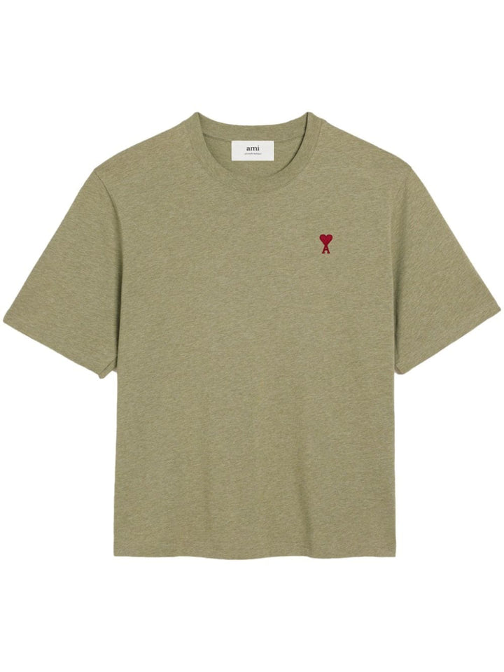 AMI Paris - T-shirt sauge chiné à logo brodé - Lothaire