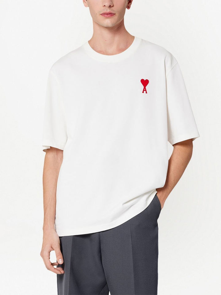 AMI Paris - T-Shirt White Ami De Coeur - Lothaire