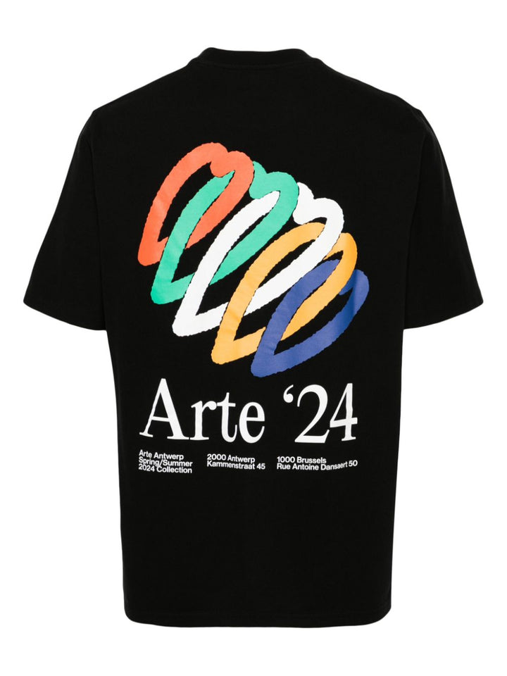 Arte - T-shirt black Teo Hearts - Lothaire
