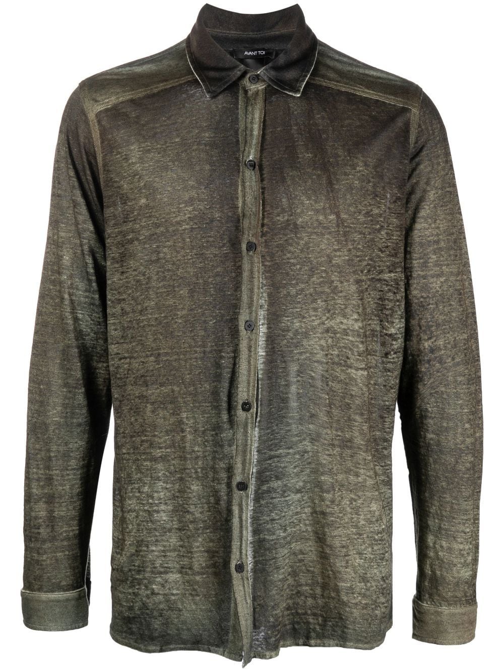 Avant Toi - Chemise Lin Green à effet délavé - Lothaire