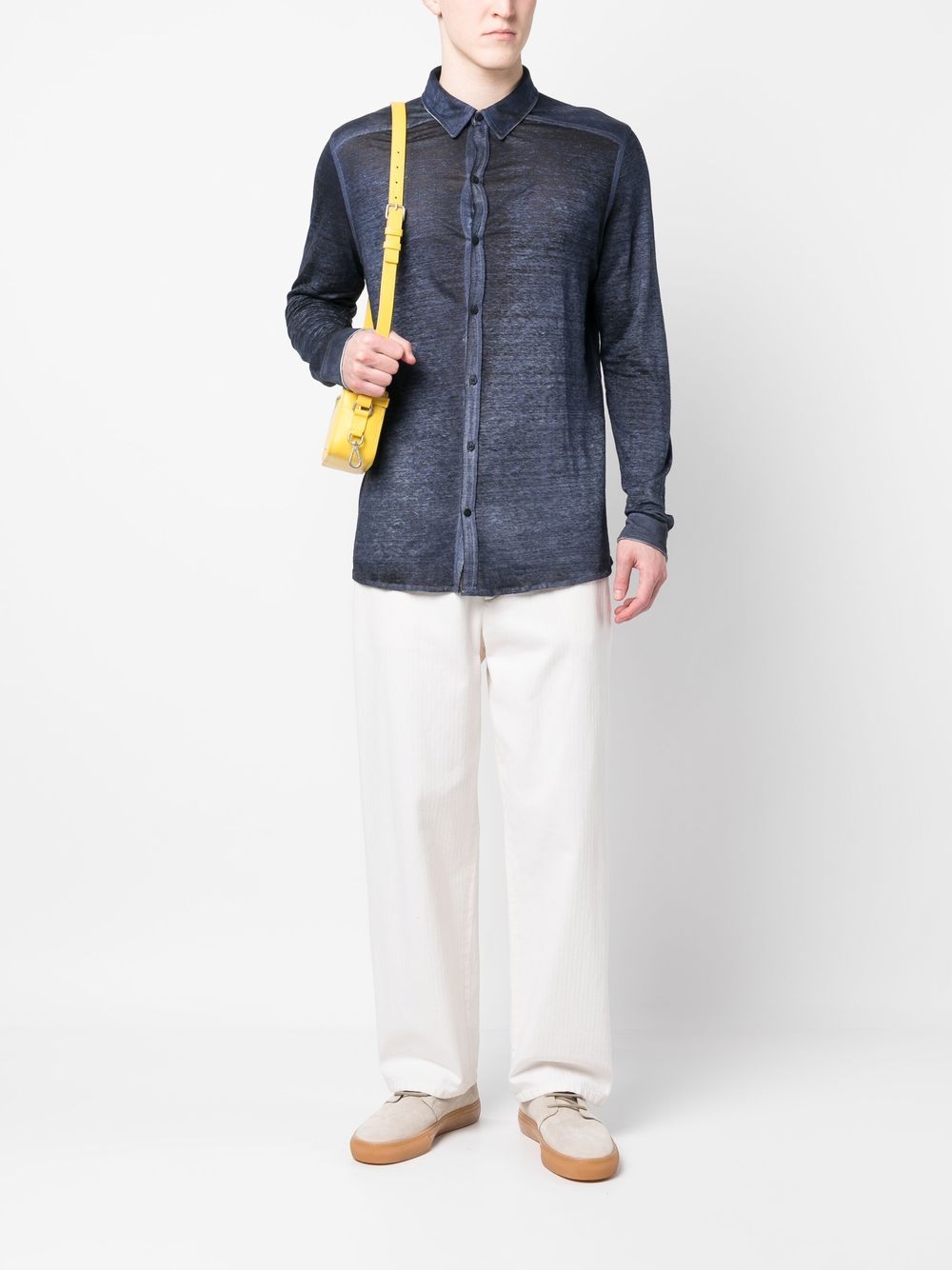 Avant Toi - Chemise Marine à effet délavé - Lothaire