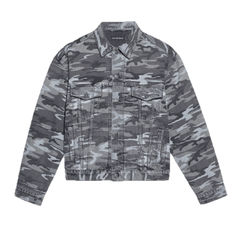 BALENCIAGA - Blouson gris militaire fit large - Lothaire