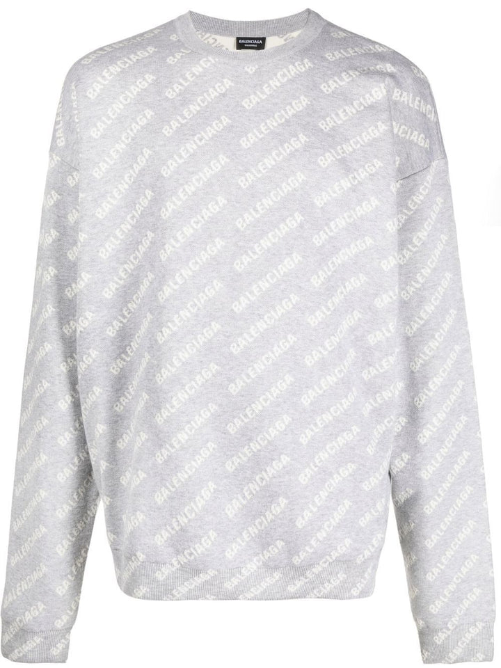 Balenciaga - Pull à motif monogrammé en intarsia - Lothaire boutiques