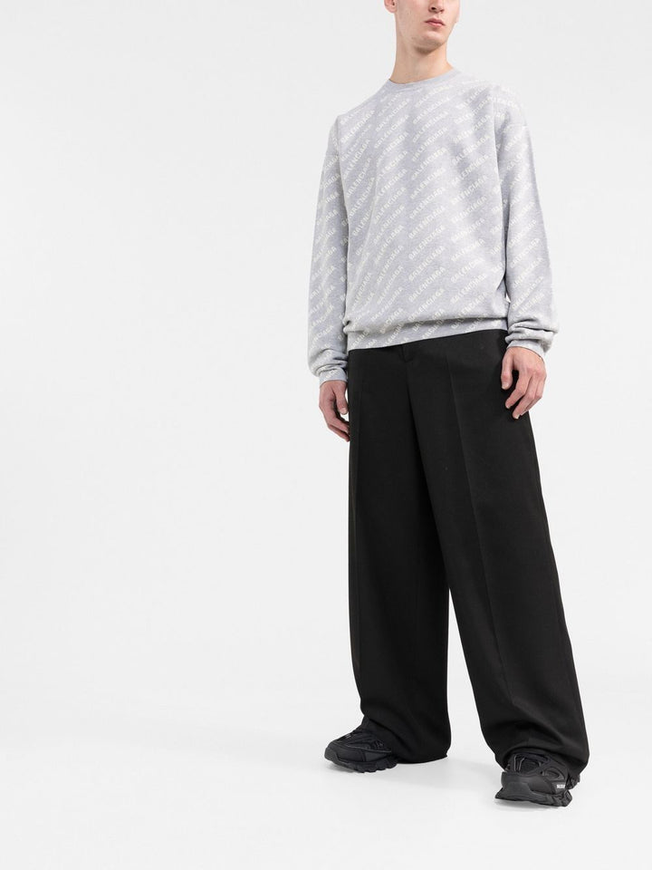 Balenciaga - Pull à motif monogrammé en intarsia - Lothaire boutiques