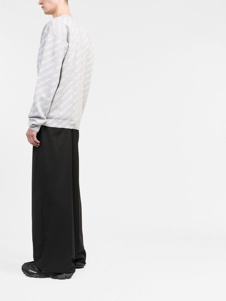 Balenciaga - Pull à motif monogrammé en intarsia - Lothaire boutiques