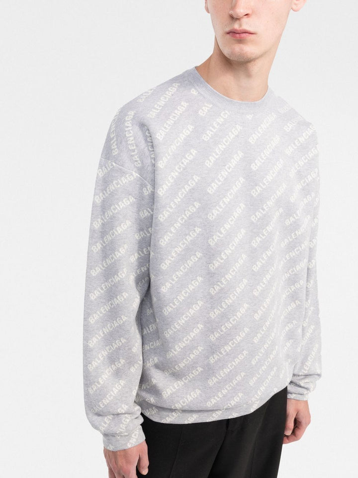Balenciaga - Pull à motif monogrammé en intarsia - Lothaire boutiques