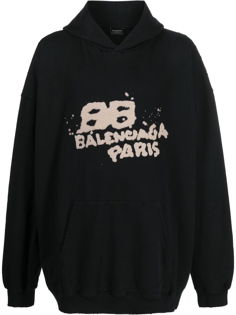 Balenciaga Sweat à capuche Black à logo - Lothaire