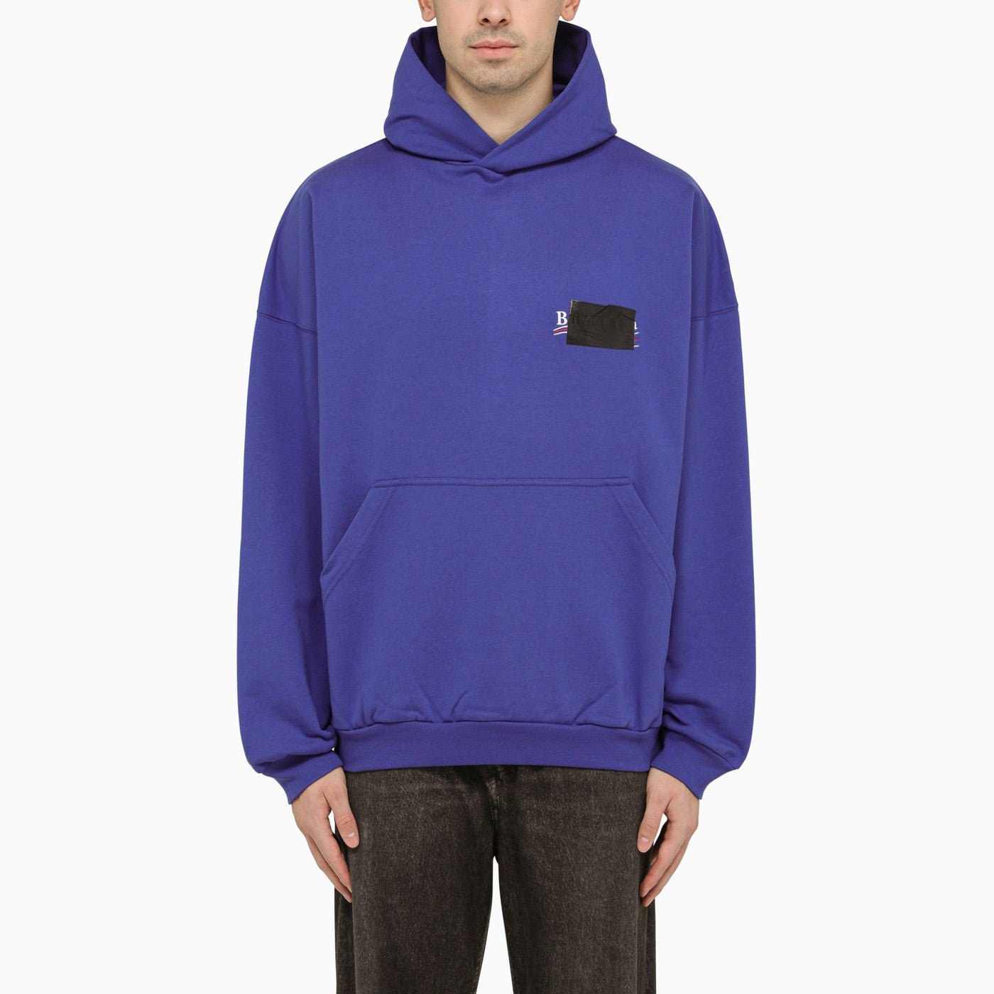 Balenciaga Sweat-shirt Political Campaign bleu indigo - Lothaire