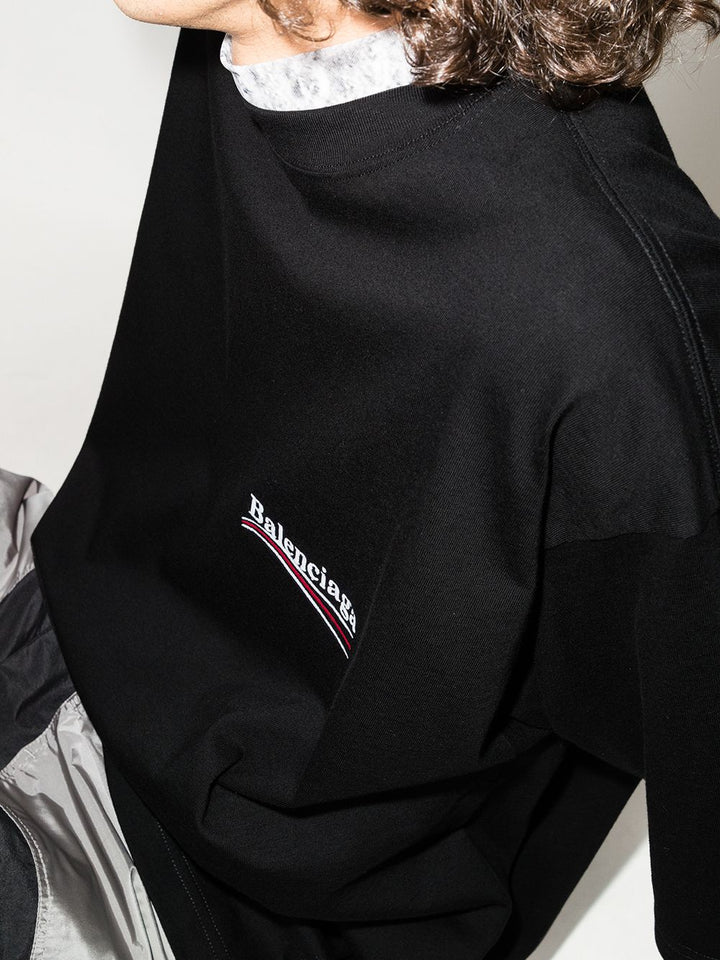 Balenciaga T-shirt ample Campaign Black - Lothaire