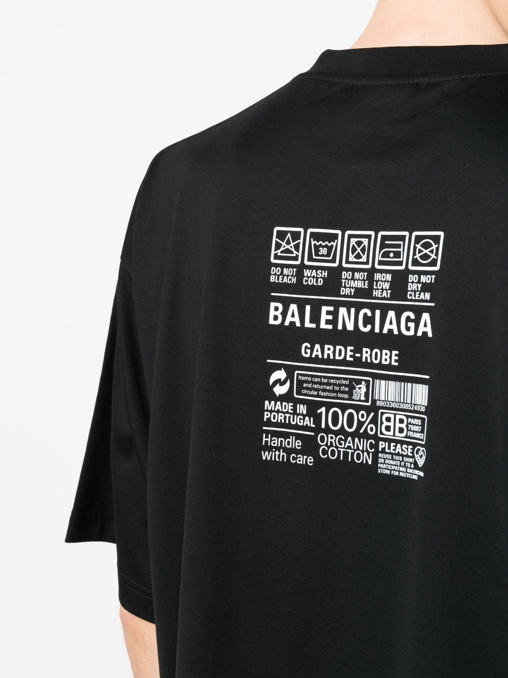 Balenciaga T-shirt Black à logo imprimé - Lothaire