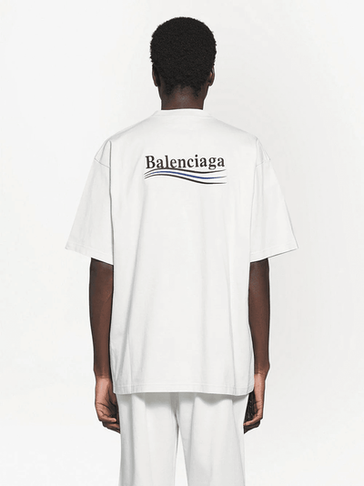 Balenciaga - T-shirt blanc à logo imprimé - Lothaire boutiques (6938810286245)