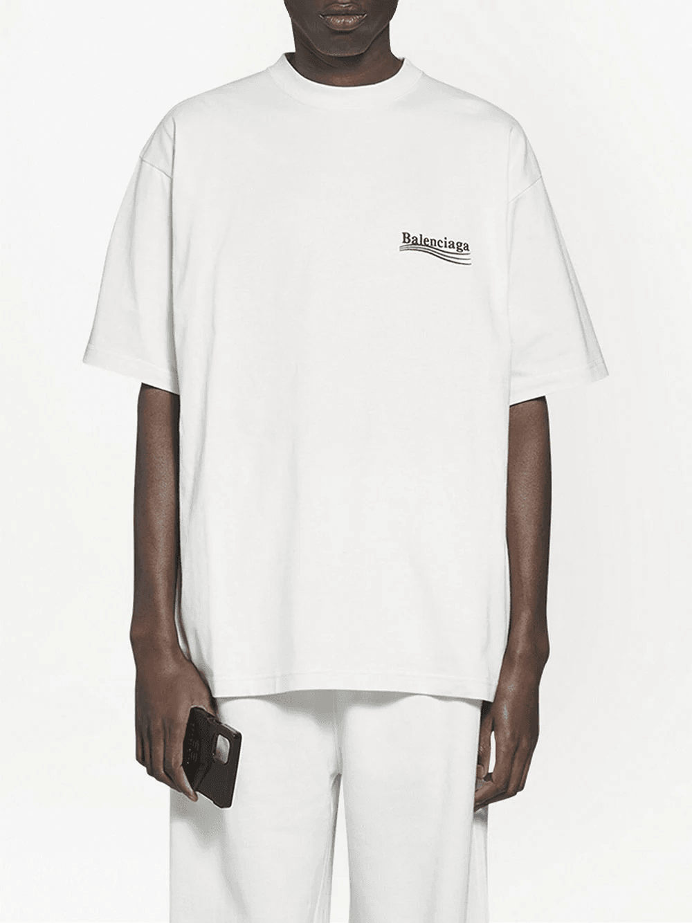 Balenciaga - T-shirt blanc à logo imprimé - Lothaire boutiques (6938810286245)