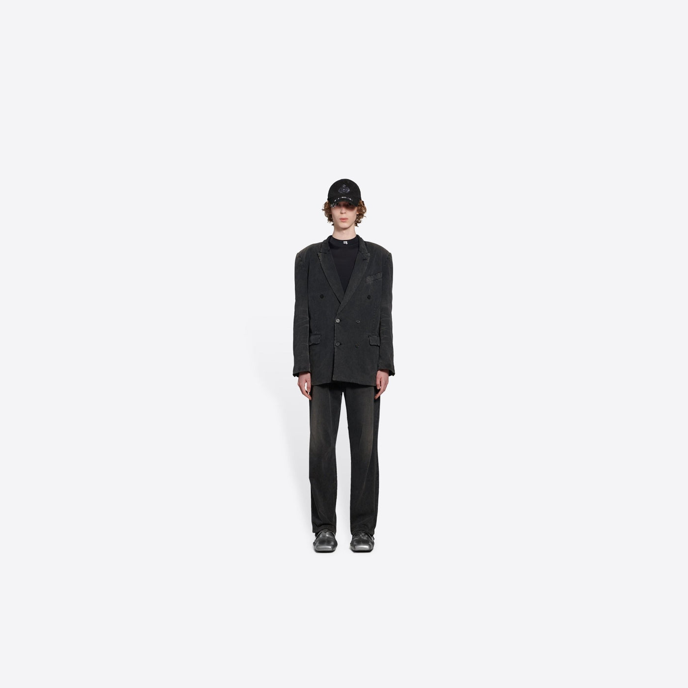 Balenciaga - Veste Slim Worn-Out en jersey vintage noir - Lothaire boutiques (6940060319909)