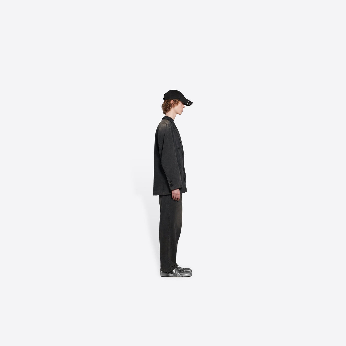 Balenciaga - Veste Slim Worn-Out en jersey vintage noir - Lothaire boutiques (6940060319909)