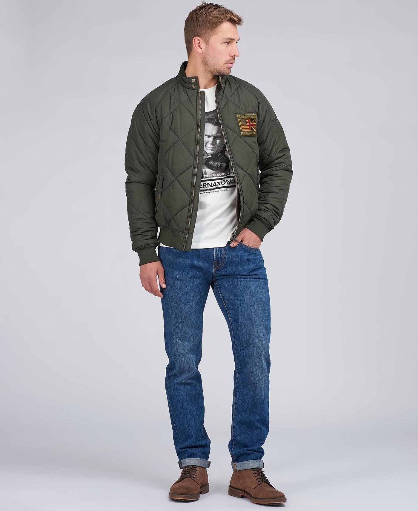 Barbour Blouson matelassée B.INTL - Sauge (exclusivité boutique Lothaire sport Perigueux) - Lothaire boutiques (7091991707813)