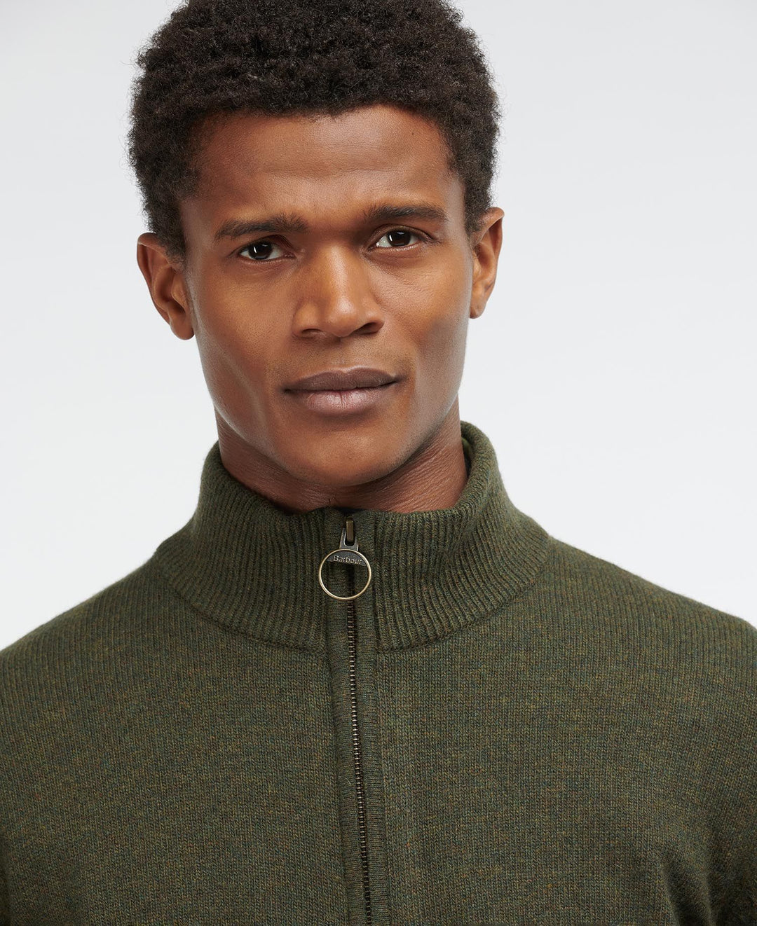 Barbour Chandail Holden Olive Marl - Lothaire boutiques