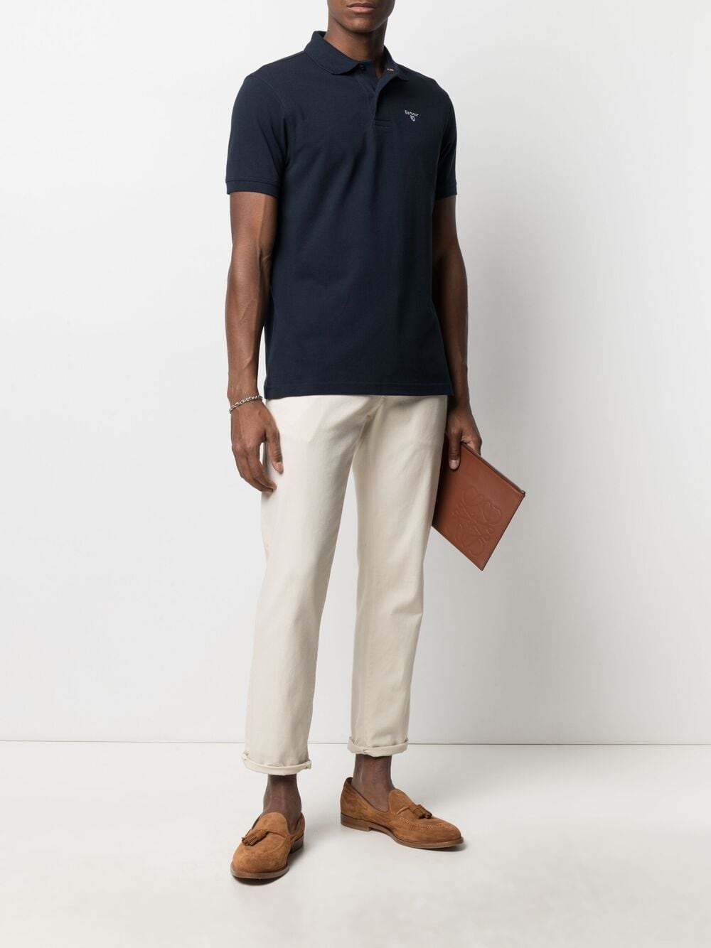 Barbour Polo Marine à logo brodé - Lothaire