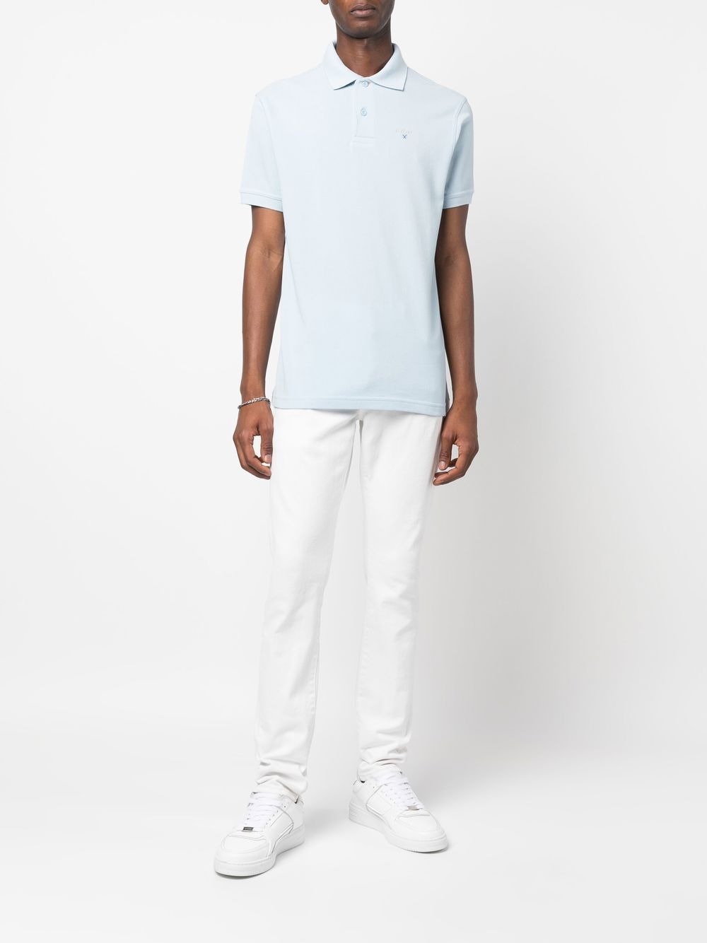 Barbour Polo Sport Bleu à logo brodé - Lothaire