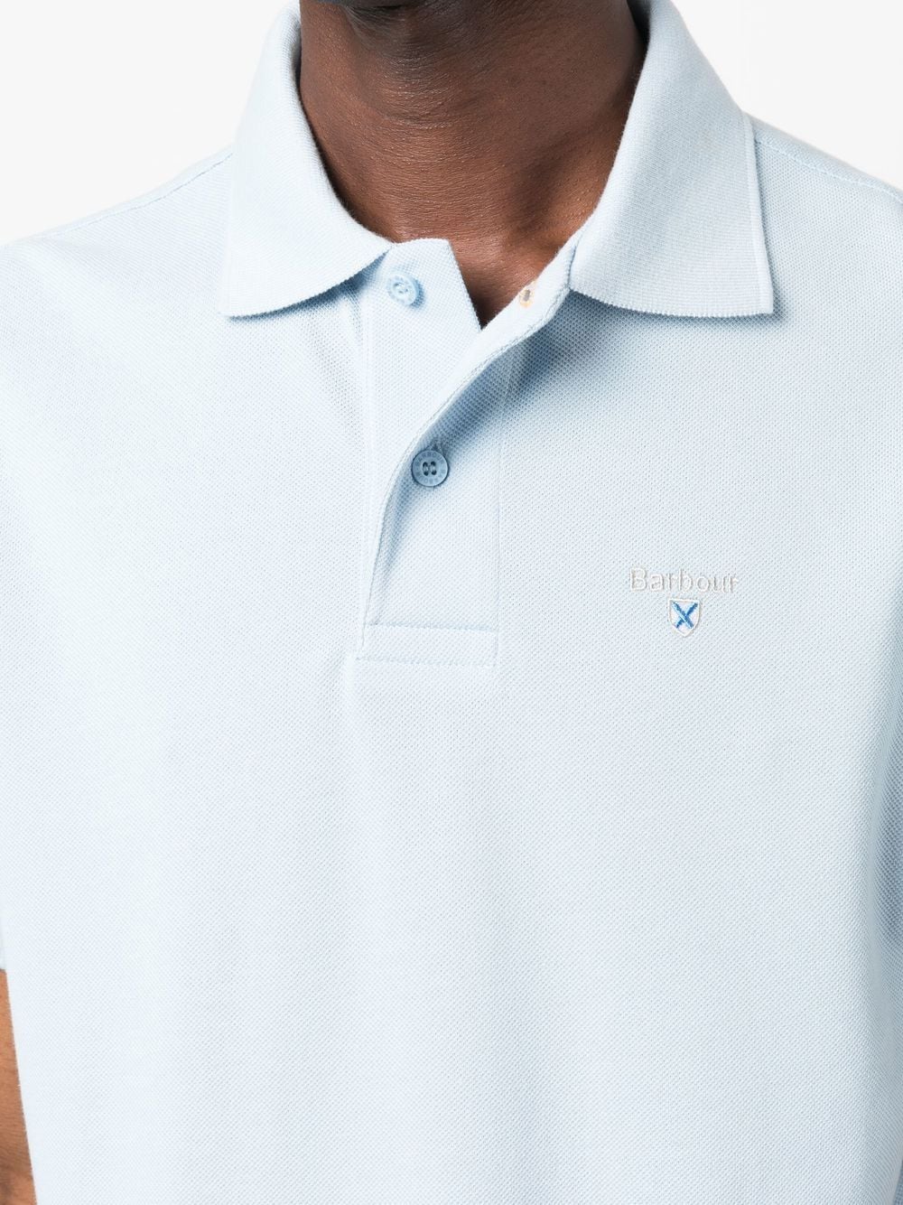 Barbour Polo Sport Bleu à logo brodé - Lothaire