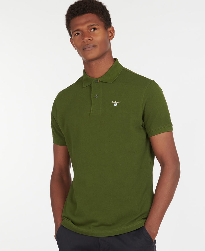 Barbour Polo Sport Vert à logo brodé - Lothaire