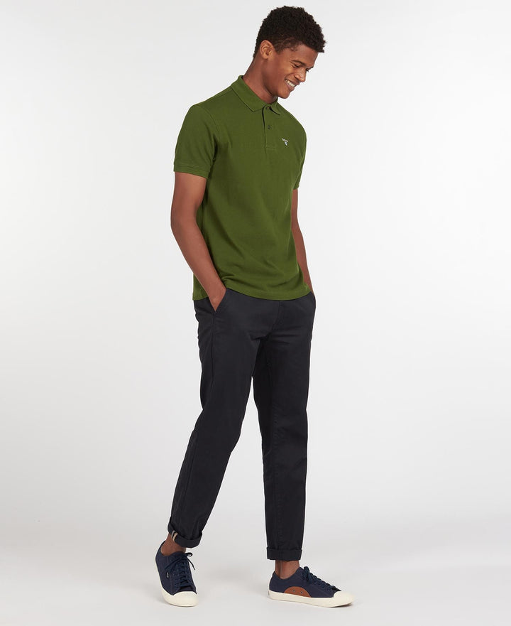 Barbour Polo Sport Vert à logo brodé - Lothaire