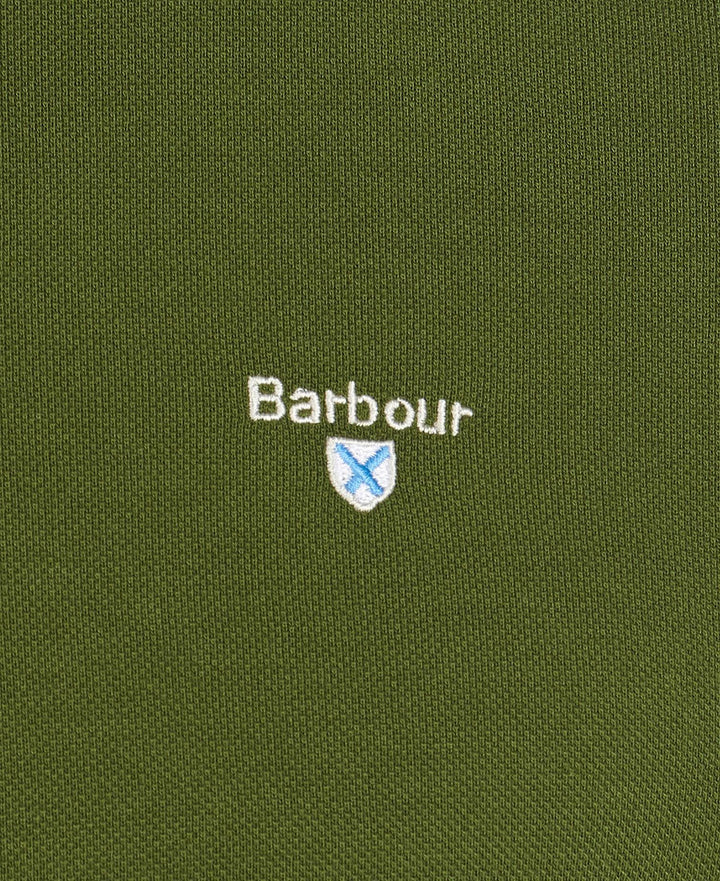 Barbour Polo Sport Vert à logo brodé - Lothaire