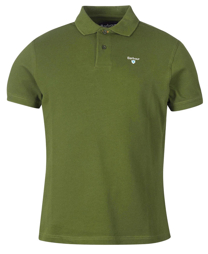 Barbour Polo Sport Vert à logo brodé - Lothaire