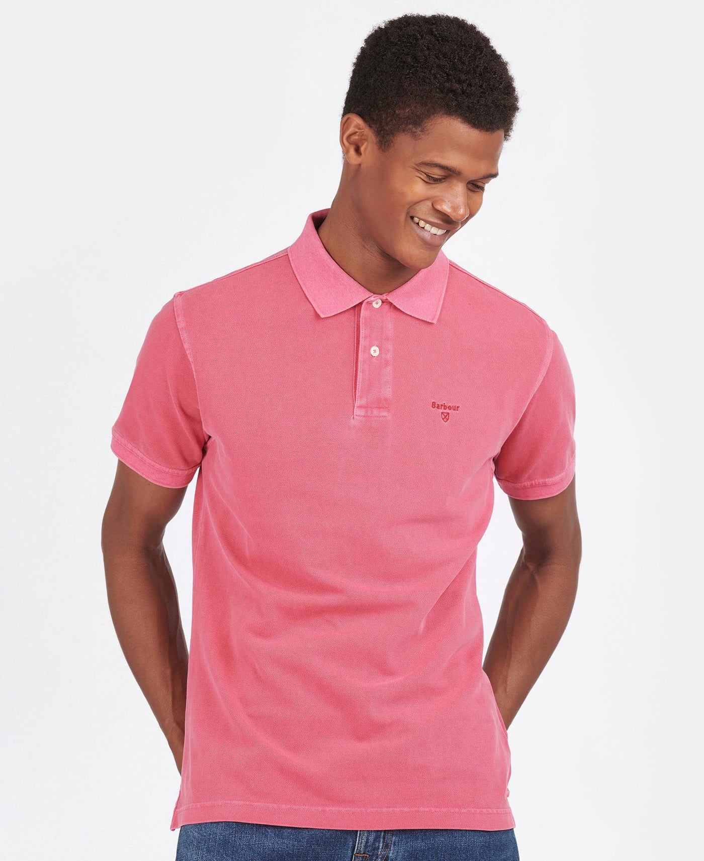 Barbour Polo Washed Sport fushia - Lothaire