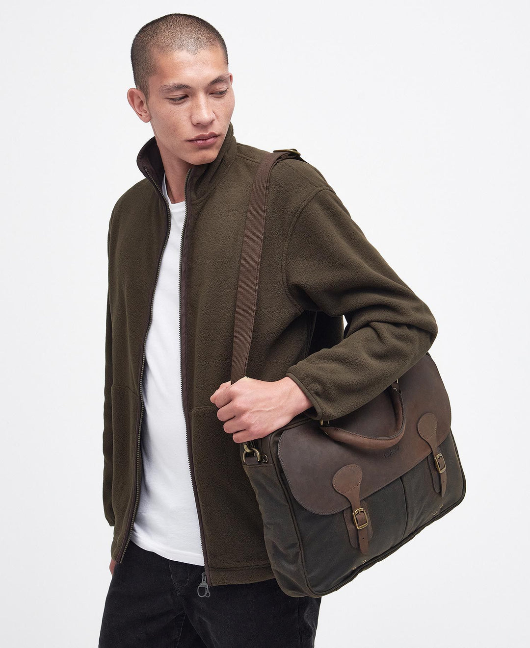 Barbour Porte documents ciré en cuir - Lothaire
