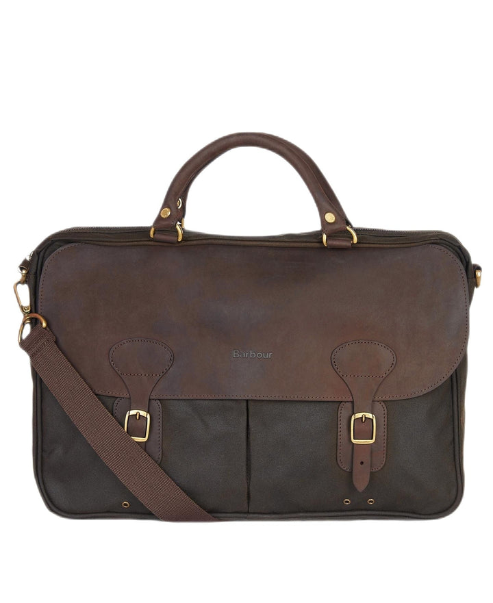 Barbour Porte documents ciré en cuir - Lothaire