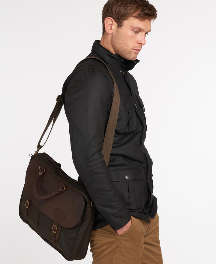 Barbour Porte documents ciré en cuir - Lothaire
