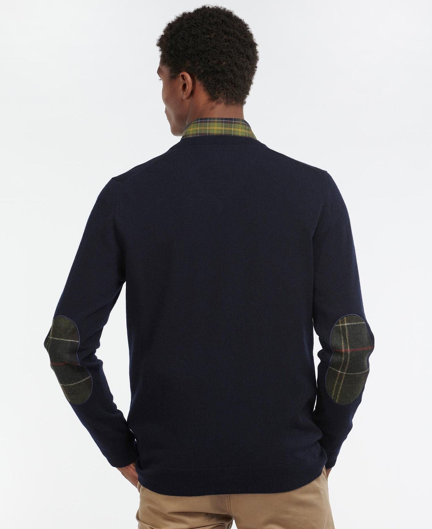 Barbour Pull col V Harrow Navy - Lothaire boutiques