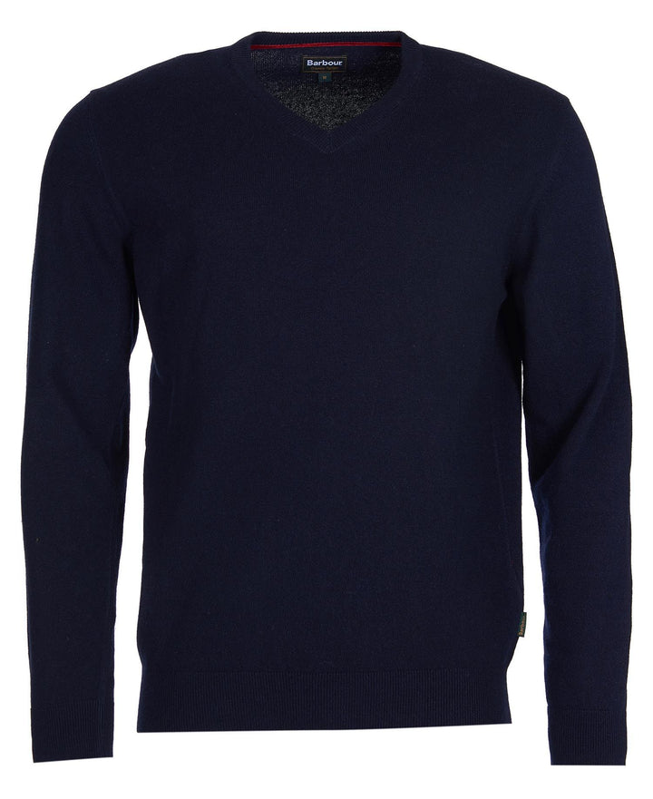 Barbour Pull col V Harrow Navy - Lothaire boutiques