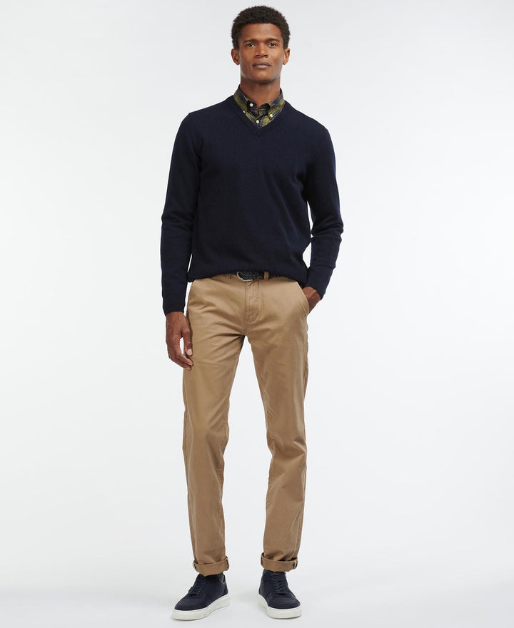Barbour Pull col V Harrow Navy - Lothaire boutiques