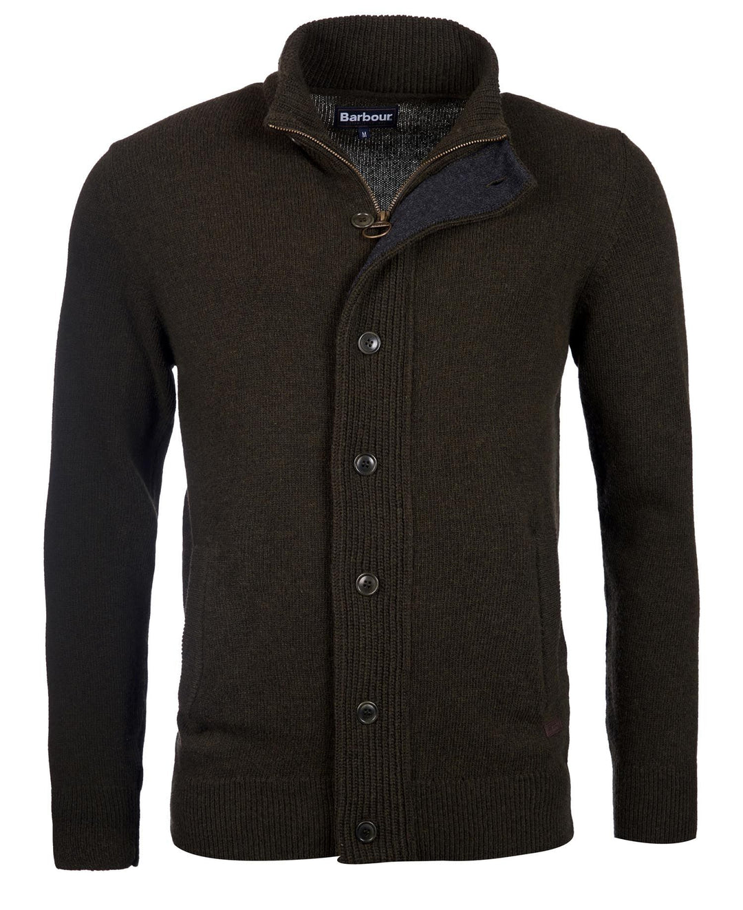 Barbour Pull zippé à écusson Algue - Lothaire boutiques (7017960702117)