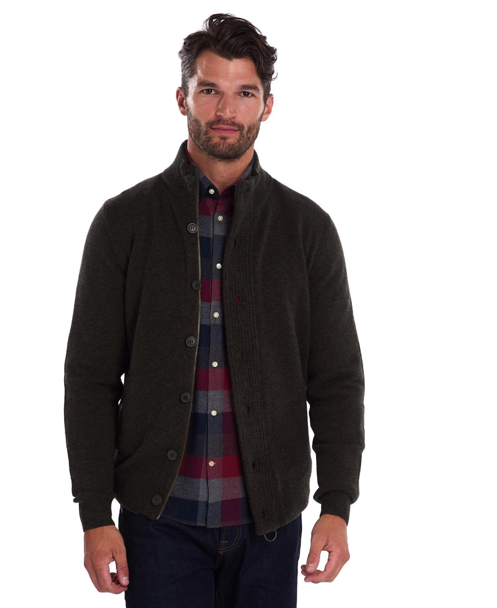 Barbour Pull zippé à écusson Algue - Lothaire boutiques (7017960702117)