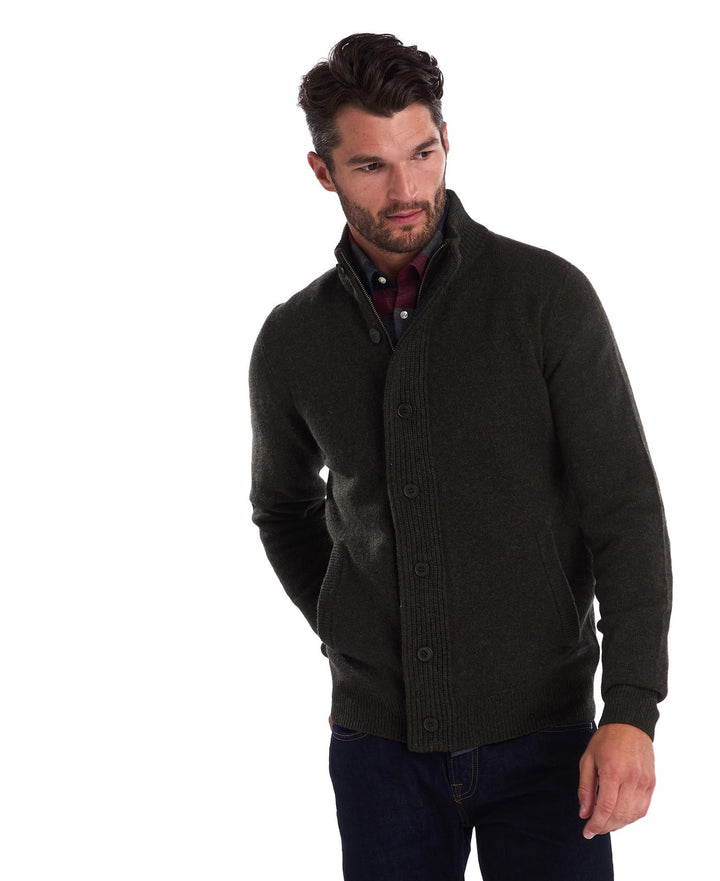 Barbour Pull zippé à écusson Algue - Lothaire boutiques (7017960702117)