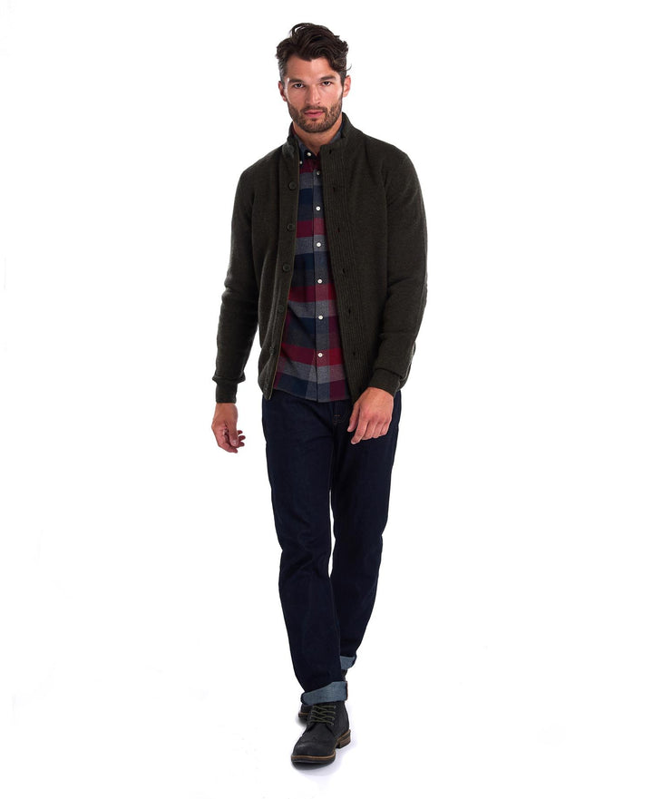 Barbour Pull zippé à écusson Algue - Lothaire boutiques (7017960702117)