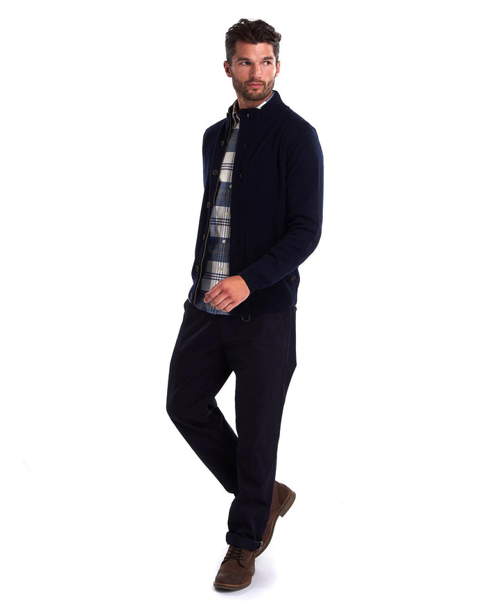 Barbour Pull zippé à écusson Bleu Marine - Lothaire boutiques (7017951821989)