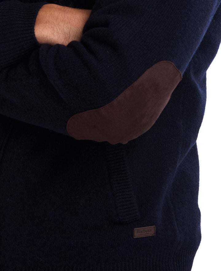 Barbour Pull zippé à écusson Bleu Marine - Lothaire boutiques (7017951821989)