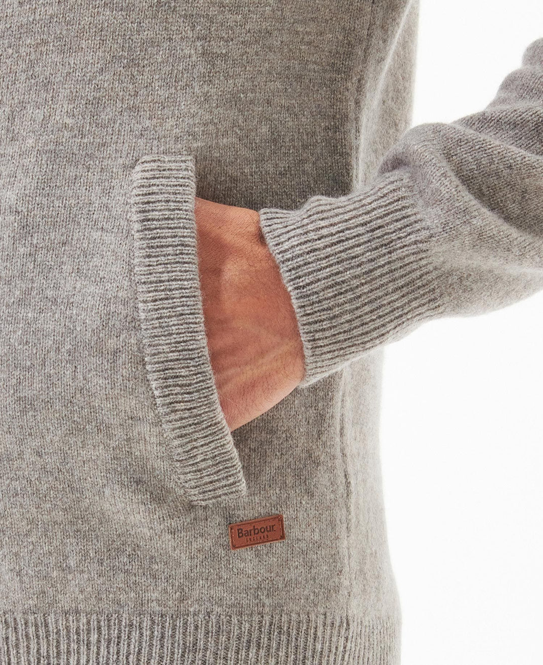 Barbour Pull zippé à écusson New Stone - Lothaire